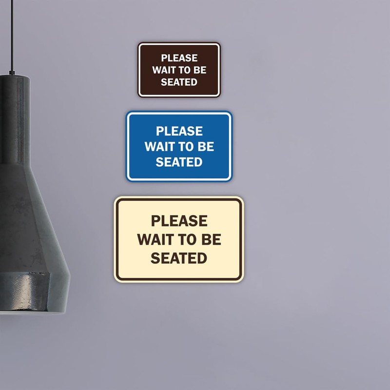Signs ByLITA Classic Framed Please Wait to Be Seated Sign