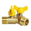 Aopin 3-Way Ball Valve Brass G 1/2" Male Thread x