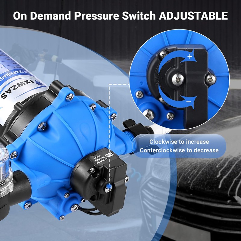 Electric Water Pump 7GPM 70PSI, 110V AC, Upgraded Five Chamber