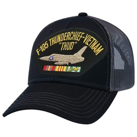 Military Productions F-105 Thunderchief Thud Vietnam War Mesh Cap Black