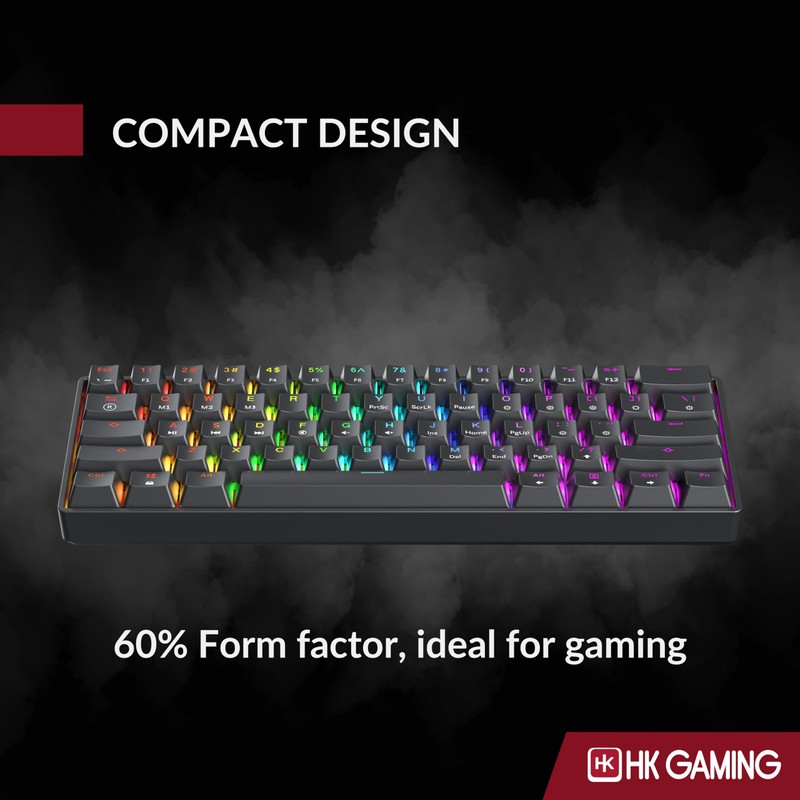 HK GAMING GK61 60% v3 | Hotswap Mechanical Gaming Keyboard