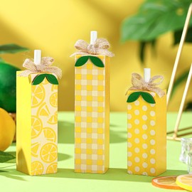 Seeloowy 3 Pcs Summer Lemon Tiered Tray Decor Summer Table Block Sign Summer Rustic Farmhouse Wooden Tabletop Sign and Centerpieces for Summer Ocean Party Home Kitchen Shelf Indoor Decor