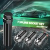 AUTOPTIM 2PCS 7 Spline Lug Nuts Socket Key - Compatible