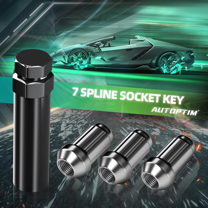 AUTOPTIM 2PCS 7 Spline Lug Nuts Socket Key - Compatible