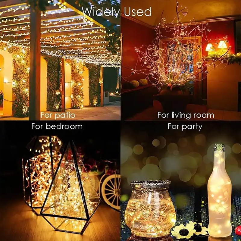 Wtaleop 75ft Outdoor String Lights Waterproof, Plug-in Fairy Lights, 200LED