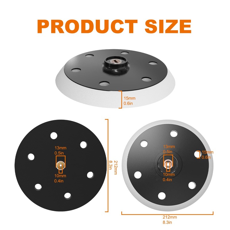 MAXXT 9" (225mm) PU White One-Piece Drywall Sander Discs with