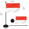 2 Pack Indonesia Desk Flag Set, Indonesian Desktop Small Miniature