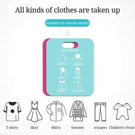 T Shirts Laundry Folder, Garment Clothes Folding Board for Home Storage, family storage room, shopping center, laundry (white)