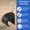 GTSE Round Black Cable Clips, For Cables 14-20 mm, Box