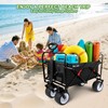 BEAU JARDIN Collapsible Folding Wagon Cart 460lbs Heavy Duty Foldable