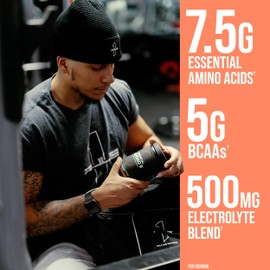 Rule 1 Essential Amino 9 – Recovery & Hydration Support with 7.5g of Essential Amino Acids + Electrolytes (30 Servings, Fruit Punch)