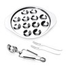StnKitchExplor 4pcs Set of Escargot Tool Stainless Steel Snail 4
