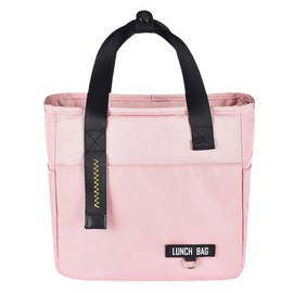 FAVORTALK Lunch Bag Adults Insulated Lunch Bags Portable Thermal Cooler Bags with Handle Cool Bag Lunch Box Organizer Tote Bag for Women Adults Girls Work School Picnic Camping Travel - Large Pink