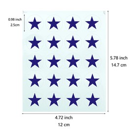 SaktopDeco 500 PCS Blue Star Stickers Helmet Stickers Helmet Decals Self Adhesive Stars Stickers for Sport Award Patriotic DIY Crafts