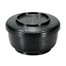 [Made of Heat-resistant ABS Resin] (Small) Split Rice Dish, Black (No Tier) [External Dimensions 4.8 x 3.0 inches (12.3 x 7.6 cm), Inner Dimensions 4.3 x 2.0 inches (10.9 x 5.1 cm) (Full Water 400cc)]