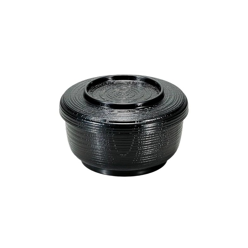 [Made of Heat-resistant ABS Resin] (Small) Split Rice Dish, Black