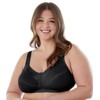 Bestform 9706715 Satin Trim Wireless Cotton Bra with Unlined Cups