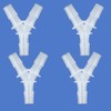 Quickun 1/4" Hose Barb Fitting Equal Barbed Y Shaped 3