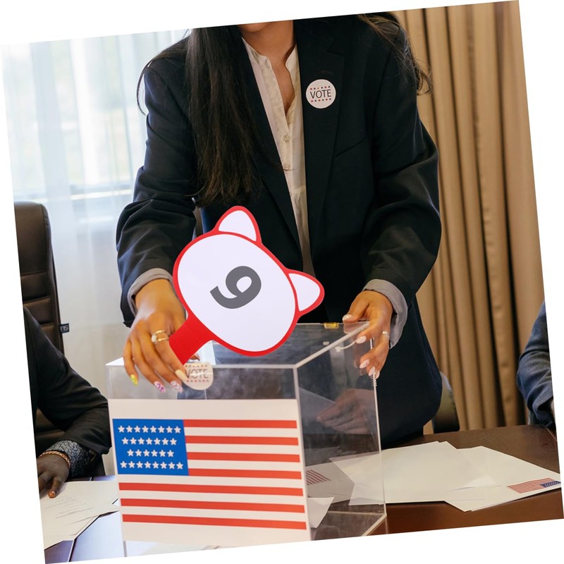 COHEALI 2pcs Mini Whiteboard Scoreboard Handle Pad Auctions Paddles Handheld