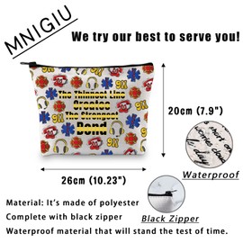 MNIGIU 911 Dispatcher Gift The Thinnest Line Creates The Strongest Bond Makeup Bag 911 Operator Gift Gold Line Gift