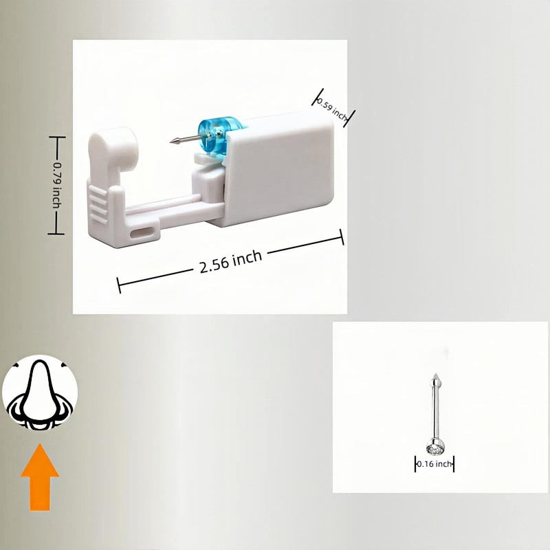 Geettcaifu 2 Pack Nose Piercing Gun, Self Nose Piercing Kit,