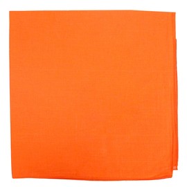 Motique Accessories Extra Large Solid Bandana 27x27 Inch (Orange)