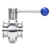 DERNORD 2 Pack 2 Inch Tri Clamp Sanitary Butterfly Valve