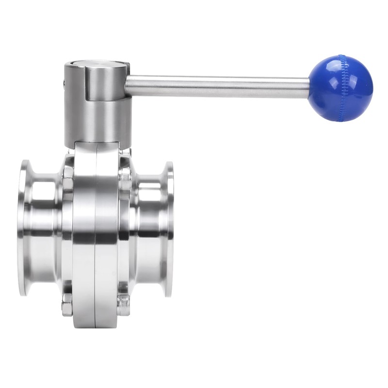 DERNORD 2 Pack 2 Inch Tri Clamp Sanitary Butterfly Valve