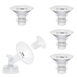 4PCS 15mm Flange Inserts Compatible with Momcozy M5/M6/M9/S12pro/S9pro/Spectra/Medela/Willow/TSRETE 24mm Breast Pump Shields/Flanges,Reduce 24mm Tunnel Down to Correct Size