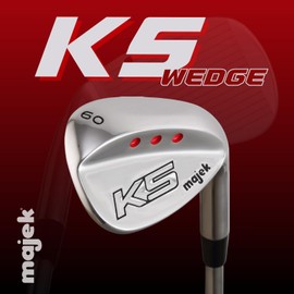 Majek Golf +4 inch Over Gigantic Big & Tall Men's Lob Wedge (LW) 60° Right Handed Regular Flex Steel Shaft (Tall 6'9"+ / +4" Over) with Premium Jumbo Black Pro Velvet Men's Golf Grip