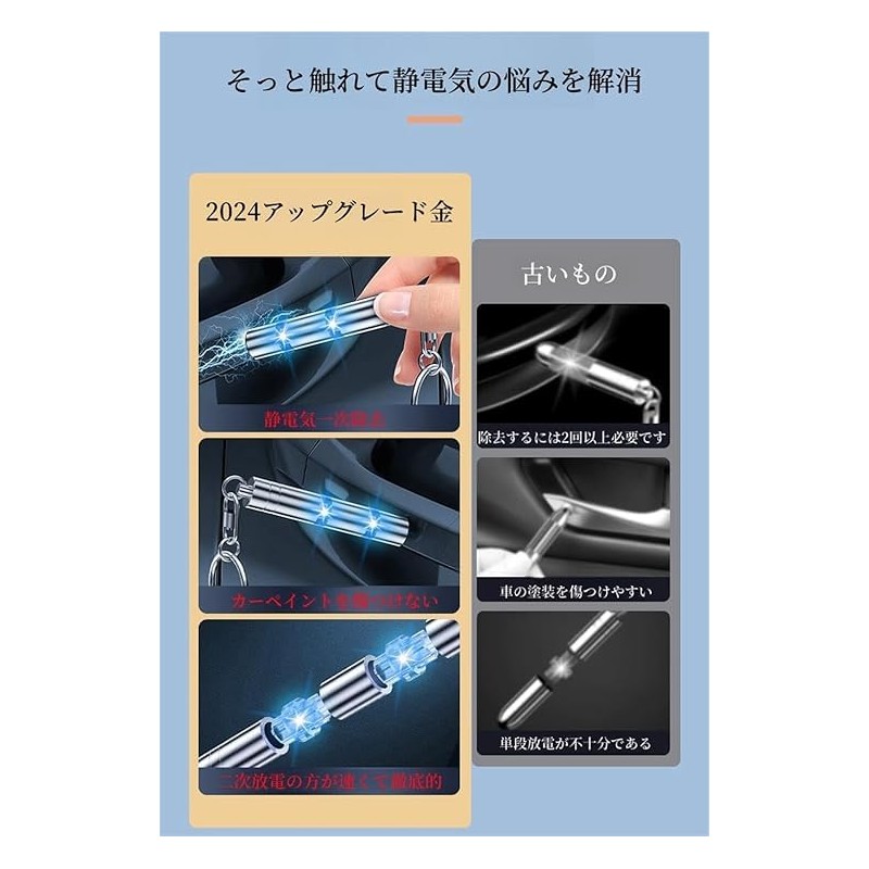SIJIYUTA (2024 Anti-Static) Anti-Static Key Holder, Car Anti-Static, Key Chain,