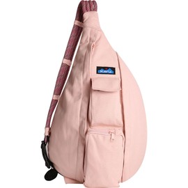 KAVU Original Rope Bag Sling Pack with Adjustable Rope Shoulder Strap, Rosewater, One size