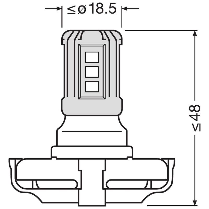 OSRAM LEDriving SL, ≜ PS19W, White 6000K, LED Retrofit, offroad