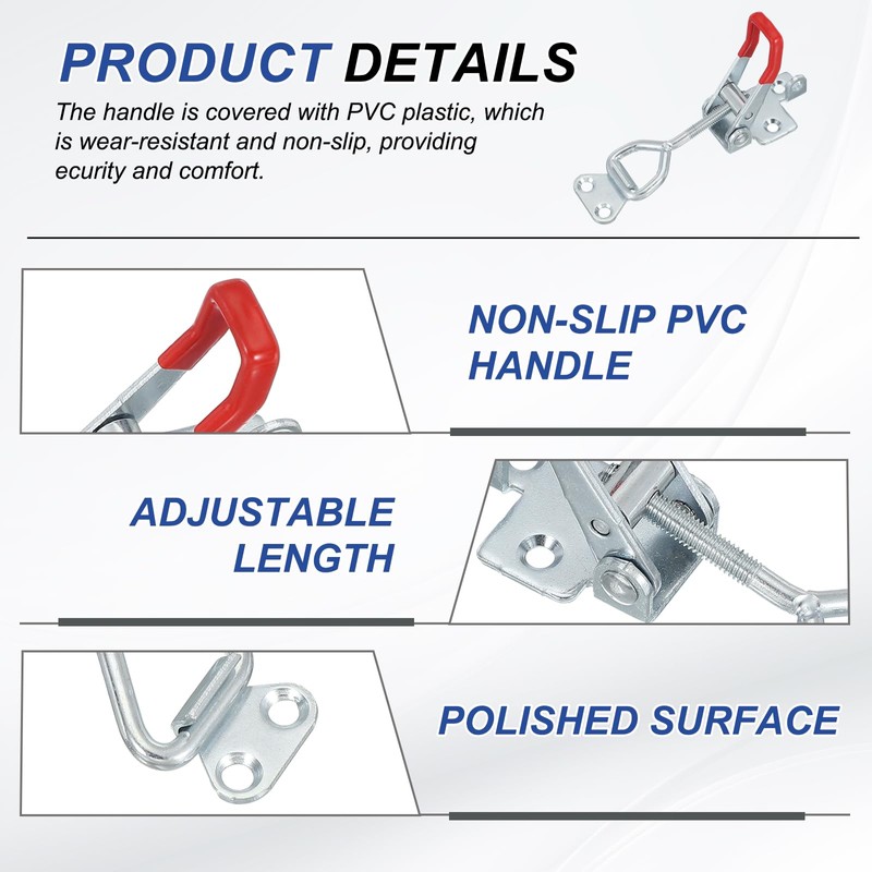 PATIKIL Toggle Latch Clamp 4002 Style, 2 Pcs Carbon Steel
