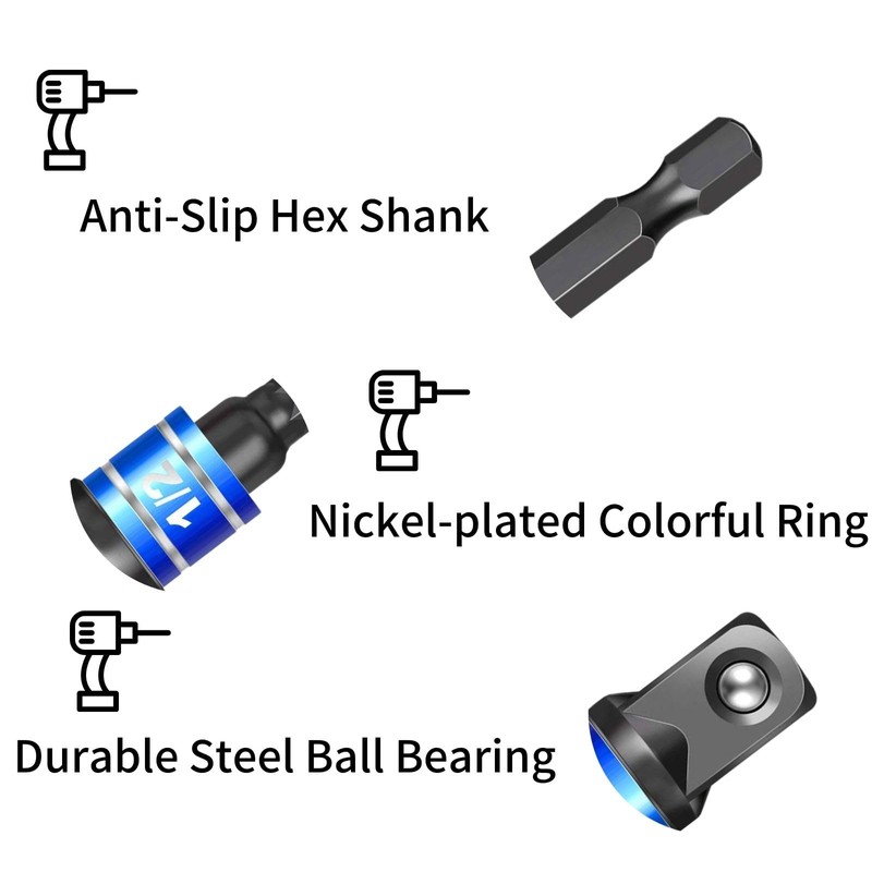 105° Angle Wrench Attachment Adapter 1/4 Inch Drill Hex Shank