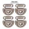 4 Sets Boat D Tie Down, Stainless Steel Folding Pad