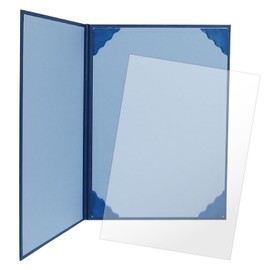 Sasagawa 10-6001 Certificate File Taka Seal Compatible with A4 Size Protective Film Dark Blue