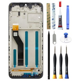 Digitizer LCD Display Touch Screen Frame Glass Panel Assembly Replacement [with Frame] [with Tools] for Wiko Voix U616at 6.5"