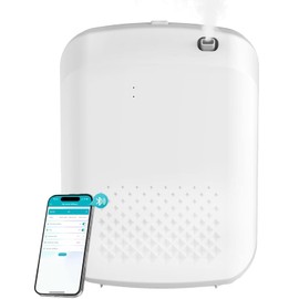 Difusor de Aceite Esenciales Bluetooth 400ml, 5 Modos Control App, Blanco | Difusor de Aromas Inteligente Profesional, Maquina de Aromaterapia Sin Agua Silenciosa, Ideal para Hogar, Hotel, Oficina, Spa