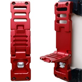 Door Hinge Step for 2007-2023 Jeep Wrangler JK JKU JL JLU Gladiator JT, Aluminum Alloy Folding Foot Pedal with Bottle Opener 1 Pack