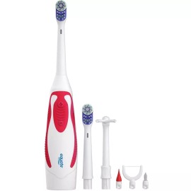 Equate Dual Motion Power Oral Care Kit with Interdental Tools, Soft Bristles
