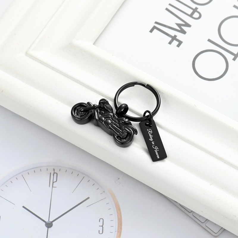 XSMZB Cremation Jewelry Urn Keychain for Ashes Motorcycle Memorial Keychain
