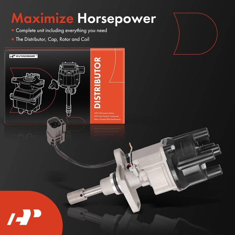 A-Premium Ignition Distributor with Cap and Rotor Compatible with Nissan