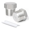 TAISHER 2 Pcs Stainless Steel Outer Hex Thread Socket Pipe