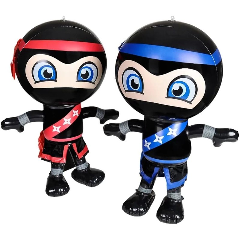Set of 2 Inflatable 24" NINJAS/PARTY Decorations/INFLATES/Toys/Red/Blue/DECOR