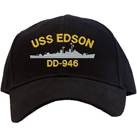Spiffy Custom Gifts USS Edson DD-946 Baseball Cap Embroidered Black