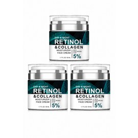Retinoid Retinol Collagen Hyaluronic Acid Face Neck Moisturizing Moisturizer Cream for Women and Men, 3 Pieces / 레티노이드 레티놀 콜라겐 히알루론산 얼굴 목 보습 모이스처라이저 여성 및 남성용 크림, 3개