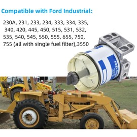 PAGOTORTAUS C7NN9162B C5NE9165C Fuel Filter Assembly Bowl Compatible with Ford Tractor 2610 3610 4610 2000 3000 4000 5000 for Massey Ferguson 50 65 135 150 165 174 180 230 235