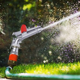 Impact Sprinkler Water Sprinkler Head, Large Area Coverage Water Sprinklers for Lawns Gardens Home Yard Agricultural Fields Farm Industrial, 2'' GR4Y809U9394 Red/Silver