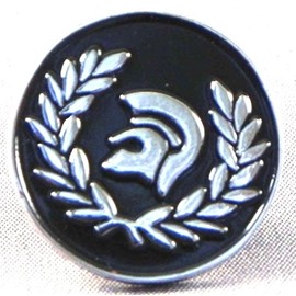 (23mm) Metal Enamel Pin Badge MOD Scooter Trojan Skinhead (Black)